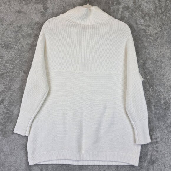 Free People Sweater Womens XS White Ottoman Slouchy Tunic Cowl Neck OB432957 - Picture 12 of 14